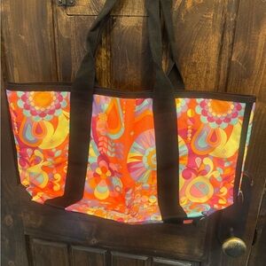 Amika Colorful Tote Bag with Black Straps